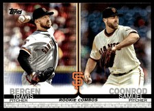 2019 Topps Update Travis Bergen & Samuel Coonrod #US238 Rookie Combo RC Giants