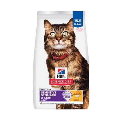 Hill's Science Diet Sensitive Stomach & Skin Dry Cat Food Chicken 15.5 lb
