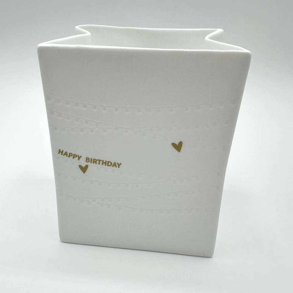 Räder Porzellanlichttüte "Happy Birthday" Teelichthalter Windlicht - Bild 3 von 4