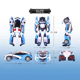 Tobot V Tornado Athlon Police Car Transforming Robot Vehicle Action Figure Toy