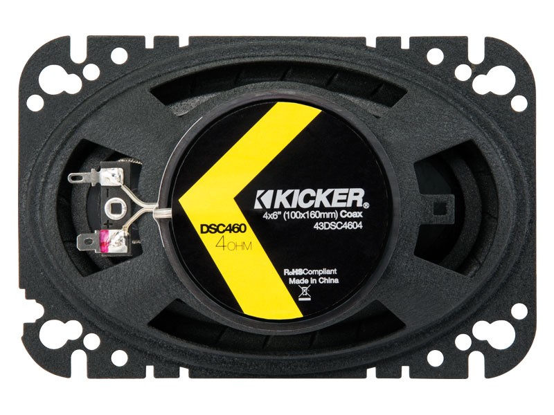 Kicker 43DSC4604 DS Series 4X6-Inch 50W 4 Ohm Coaxial Car Audio Speakers DSC46