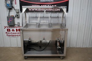 Duke DC-E-3-CBSS 3 Well Hot Food Warmer Steam Table Cabinet w/ Sneeze Guard 46"