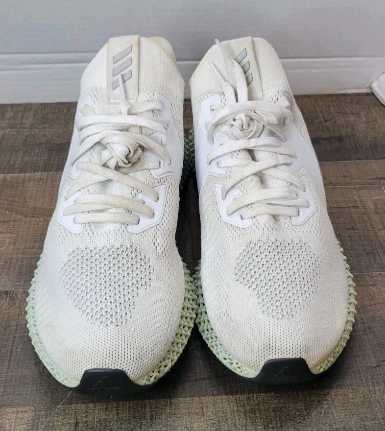 Adidas AlphaEdge 4D мужские кроссовки, FV4687, белый/зеленый, США размер 13 - Изображение 4 из 4