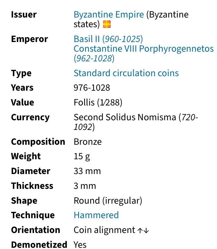 Иисус Христос Царь царей древняя монета Византийской империи 975-1035AD NGC подлинная - Изображение 4 из 4