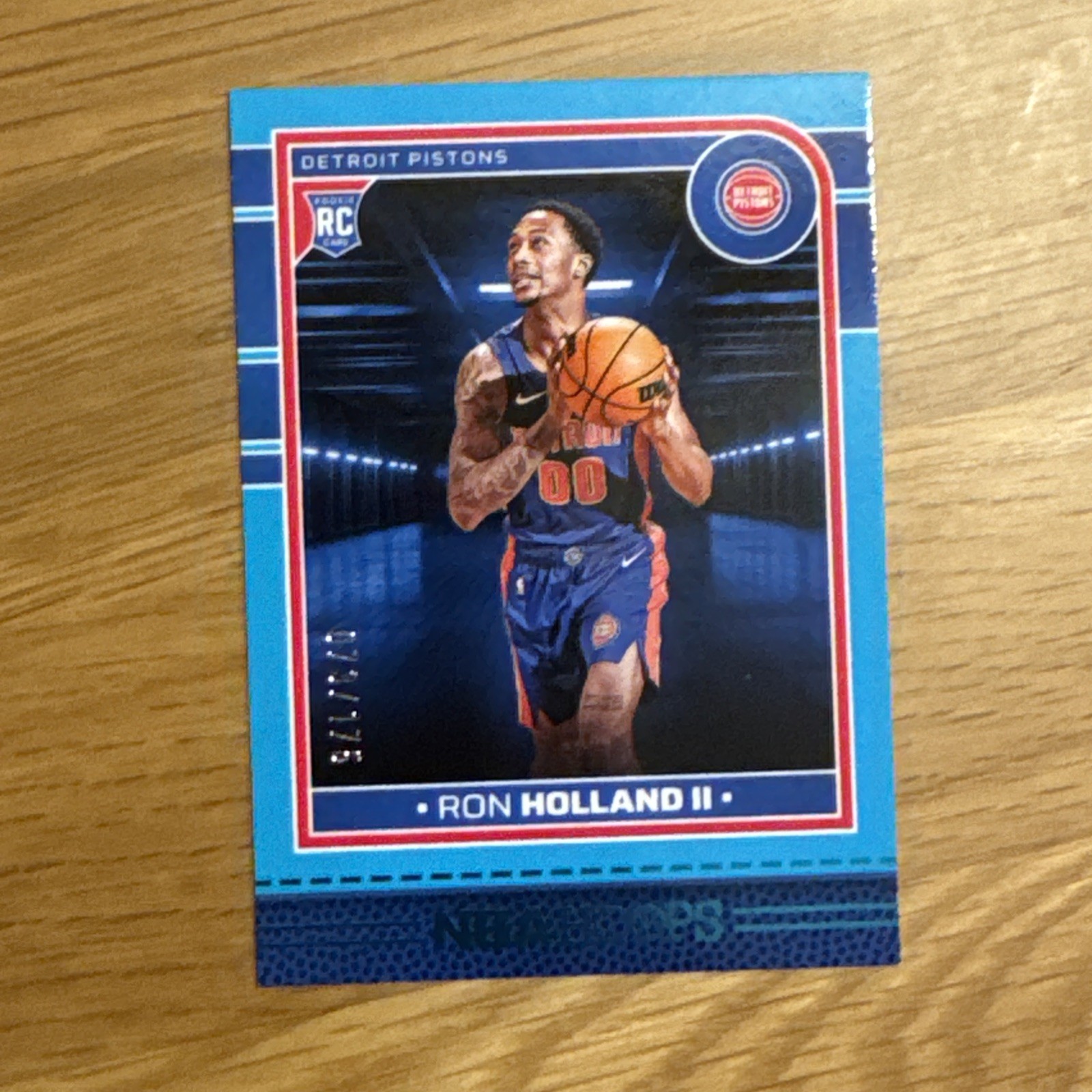 2024-25 NBA Hoops - Ron Holland II RC #235 - Teal Parallel 73/175 Pistons