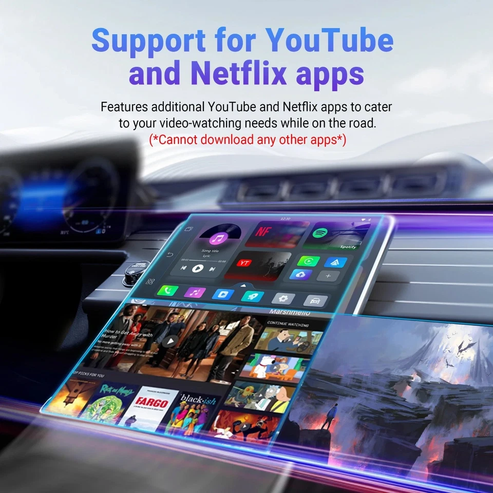 Ottocast Play2video Pro Carplay Android Adattatore Auto Wireless Youtube Netflix - Immagine 4 di 4