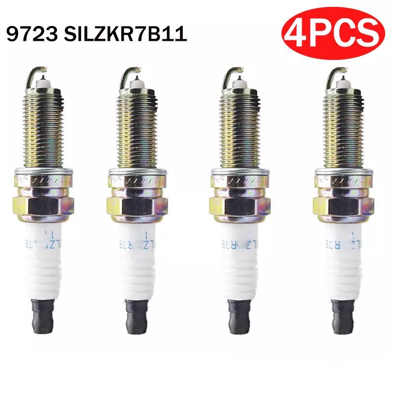 4Pcs NGK Laser Iridium Spark Plugs For Hyundai SILZKR7B11 9723 Elantra Fe Santa