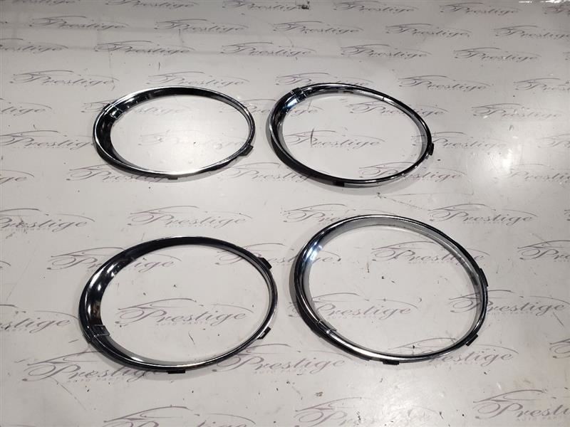 Bentley Flying Spur 06-11 - 4pc Headlight Trim Ring Set Chrome OEM 3W5807763C