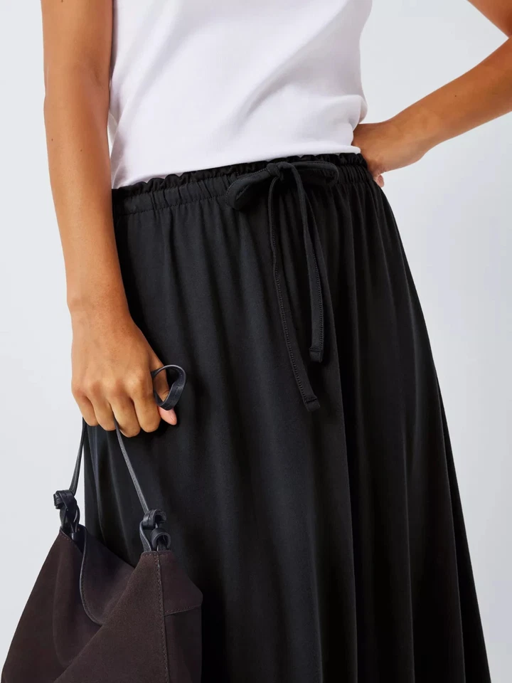 John Lewis Jersey Midi Maxi Skirt Black UK 16-18 - BNWT £35 - Image 4 of 4