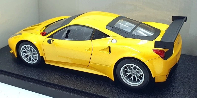 Hot Wheels 1/18 Scale Diecast BCJ78 - Ferrari 458 Italia GT2 - Yellow - Image 2 of 4