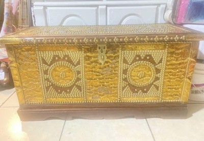 This is a rare 19th-century Zanzibar dowry chest