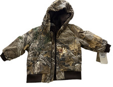 NWT-Carhartt Realtree Hooded Camo Quilt Lined Canvas Coat Baby/toddler 18Months