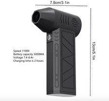 Compressed Air Duster Mini Blower with LED Light, 130,000 RPM, 4 Speed new