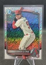 2025 BOWMAN CHROME 1ST PROSPECTS ELIAN DE LA CRUZ SHIMMER REFRACTOR (RC) ARIZONA