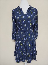 NWT LOFT OUTLET Women's Dress A-Line 3/4 Sleeve V-Neck Floral Print.Size XS