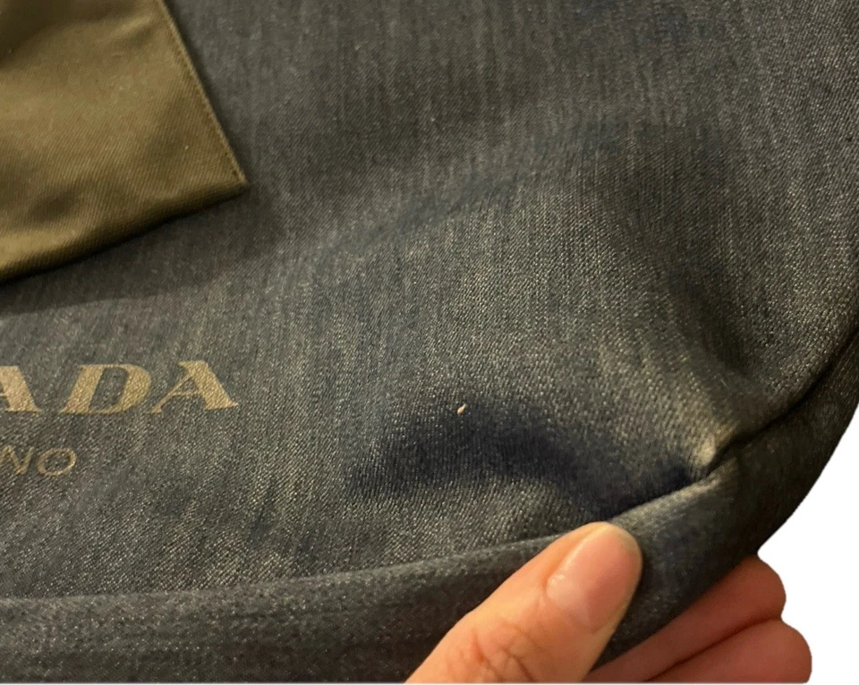 Prada 2 Way Reversible Denim Tote - Image 3 of 4