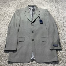 New Loro Piana Daniel Cremieux Black Sport Coat White Dots Jacket Wool Blazer 38