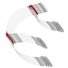 Fishing Wire Leader Fishing Rigs, Luroad 6/12/18 Pcs Nylon K.2 Arm-Red-12pcs