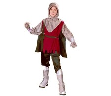 Medieval Knight - Burgundy/Silver - Costume - Child Medium 8-10