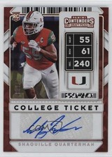 2020 Contenders Draft Picks College Ticket 17/23 Shaquille Quarterman Auto 5yd