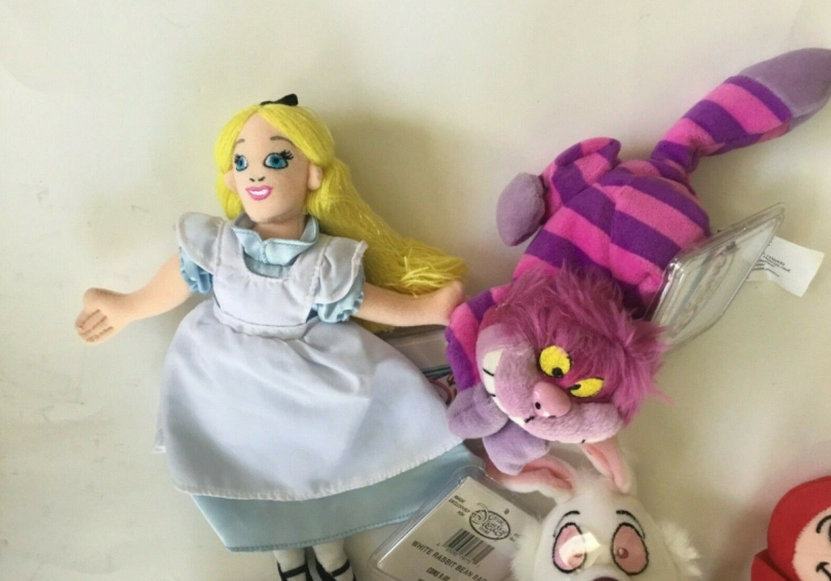 Alice in Wonderland COMPLETE SET OF 11 w/ tags beanies plush 8