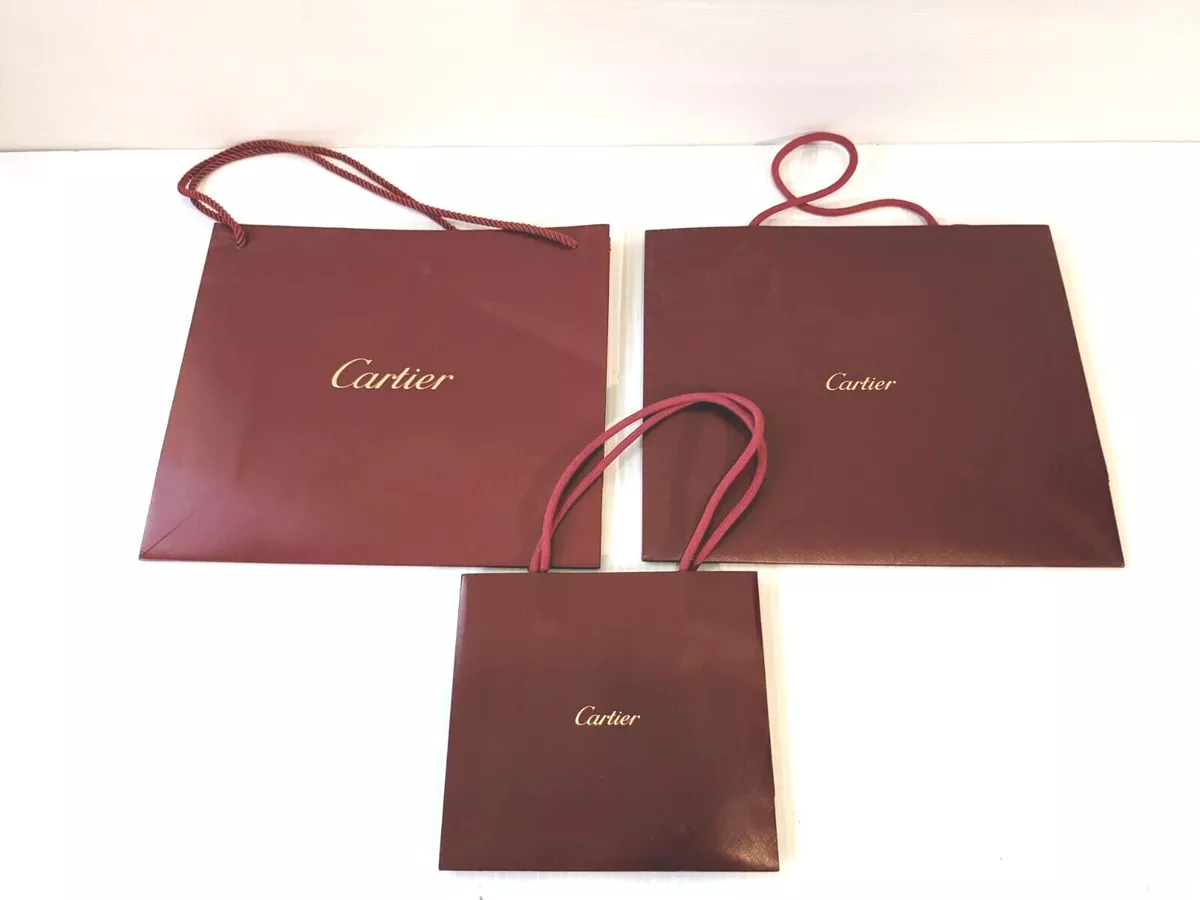 Authentic Cartier Paper Shopping Bag - multiple sizes available