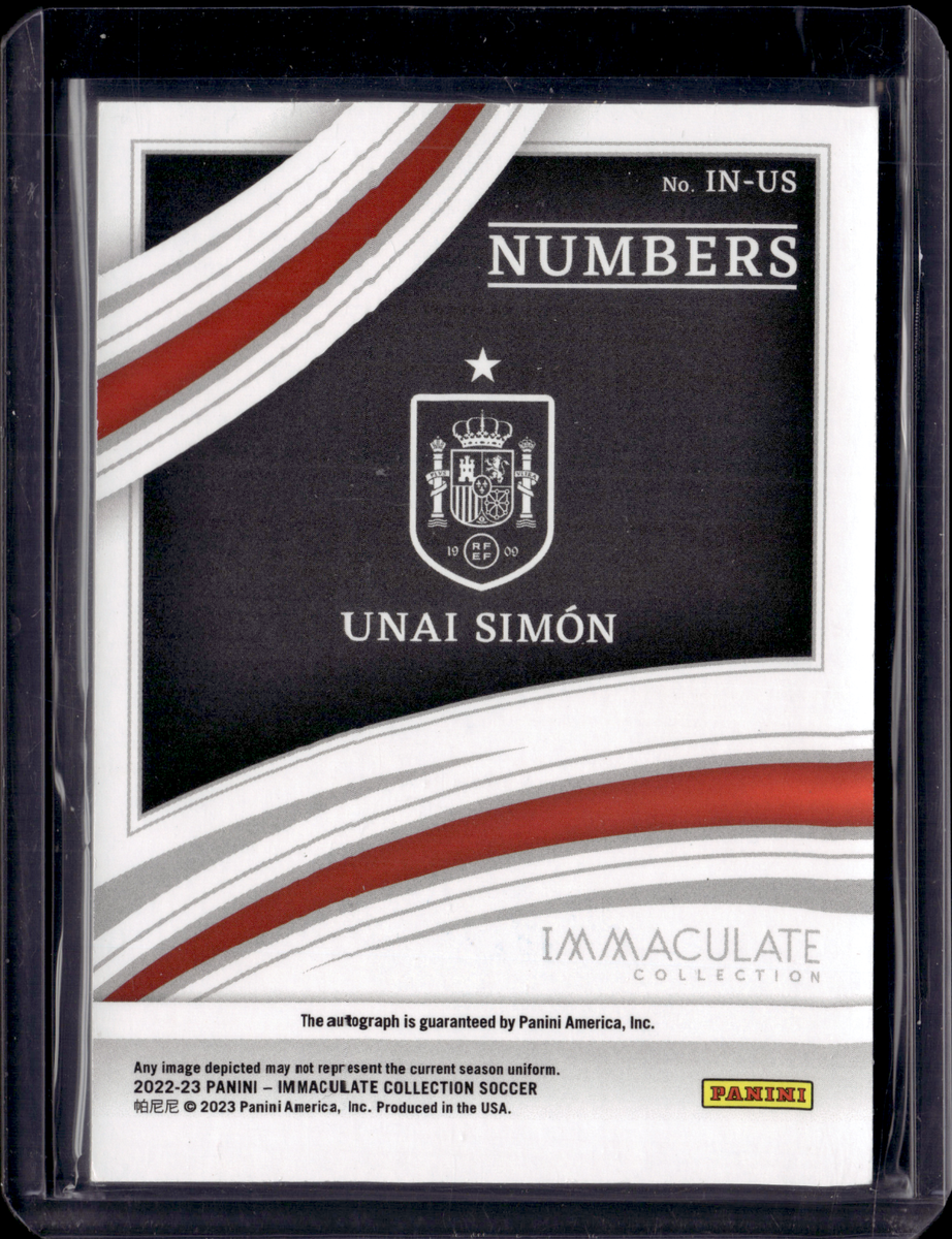 2022 Panini Immaculate Unai Simon Auto /96 Splendid