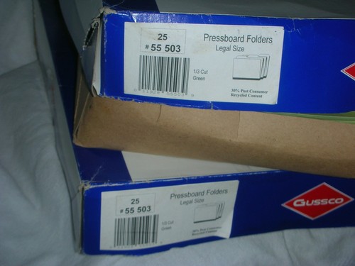 Lot of 75 GUSSCO Legal Size 1/3 Cut Expandable Pressboard FoldersLOW OPENING BID - Picture 3 of 3