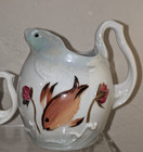 Hard to Find Vintage HAND PAINTED KOI FISH LILY PAD SUGAR & CREAMER Hand Painted — photo 5