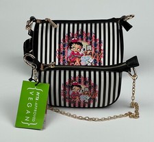 NEW! Betty Boop Womens Lany Vegan Crossbody with Chain Shoulder Bag