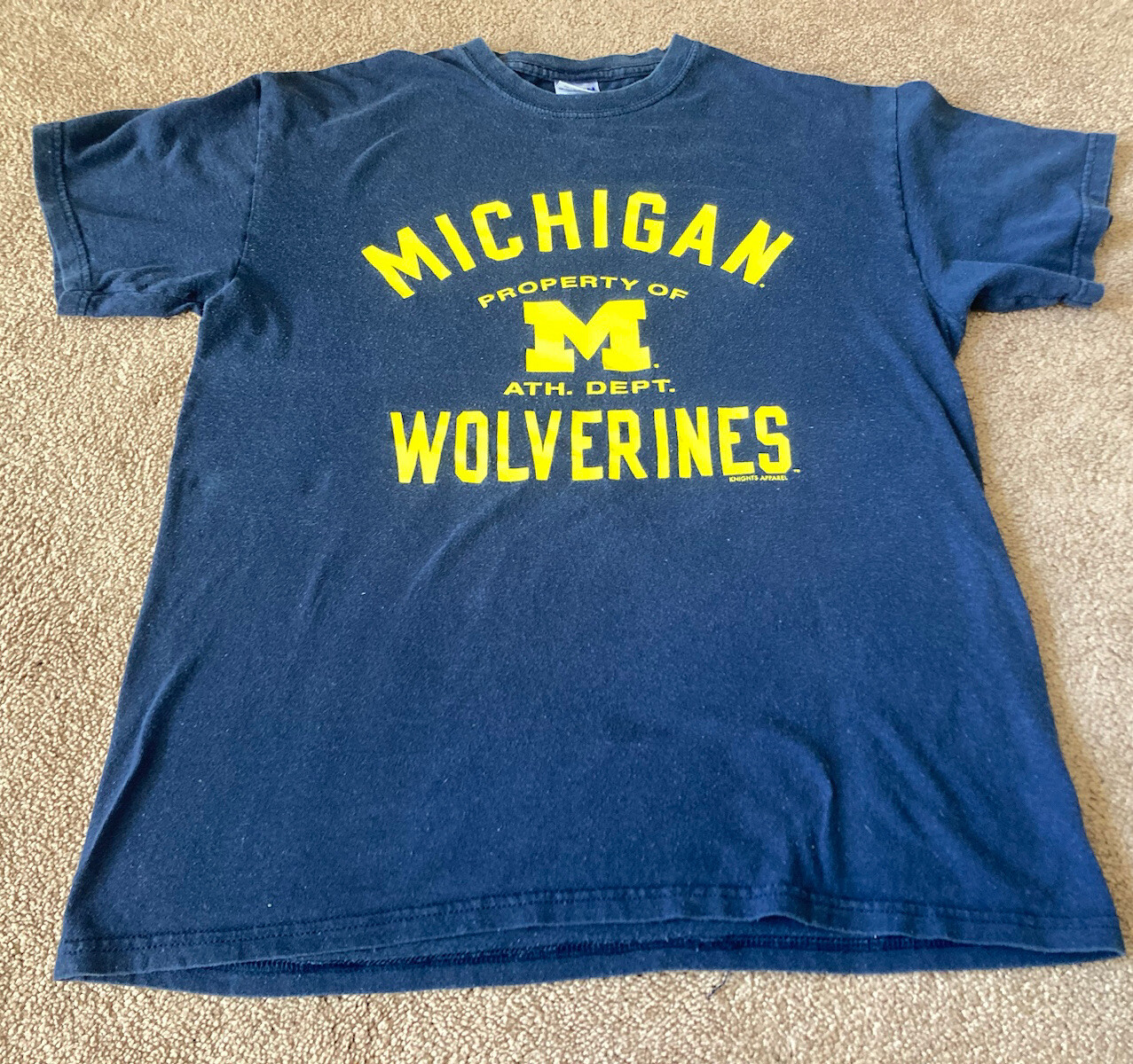 Vintage 90s Rare Michigan Wolverines Property Of Athletic Dept. T Shirt Medium