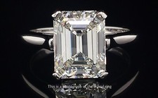Tiffany & Co. 3.49ct I/VS1 Emerald Cut Diamond Engagement Ring, Cert. & Boxes