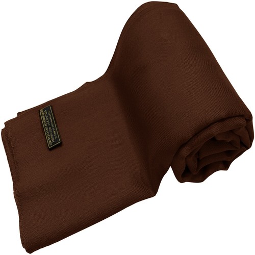 CJ Apparel Chocolate Brown Solid Color Design Nepalese Fringe Shawl Seconds NEW - Picture 7 of 11