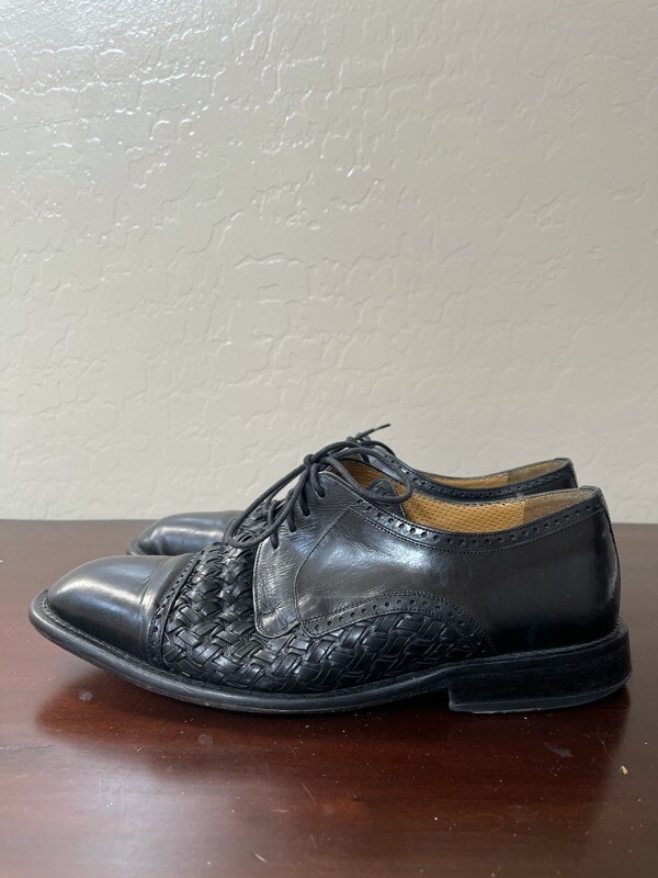 Mezlan Mens Cancun Oxford Dress Shoes Black Basket Weave Cap Toe Lace Up 8 W Amazon.com | Mezlan - Soka - Men main image 2