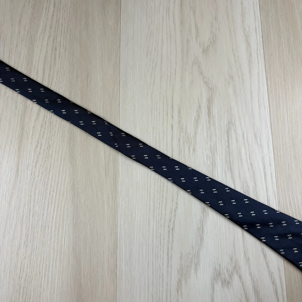 Corbata para hombre Armani Collection azul marino para negocios informal ropa de oficina 58x3,5 pulgadas Foto 4 de 4