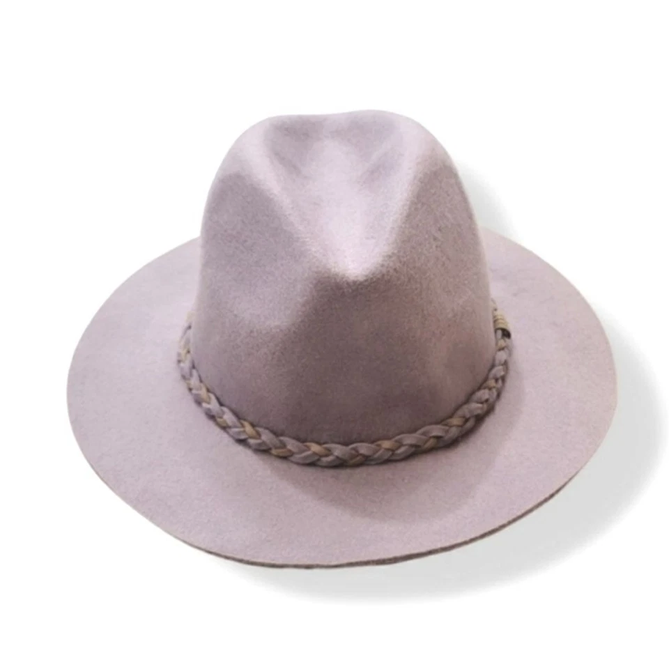 NUEVO APT. 9 Sombrero de fieltro Fedora flojo 100 % lana con bandas en estilo gris WАP61НTO8 Foto 4 de 4