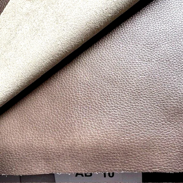 Toasted Almond Leather Remnant with a Rich Pebble Grain AB 10 - Image 3 of 4