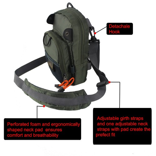 Kylebooker Fliegenfischen Truhe Tasche leichte Brust Pack Outdoor Sport Pack - Bild 3 von 12