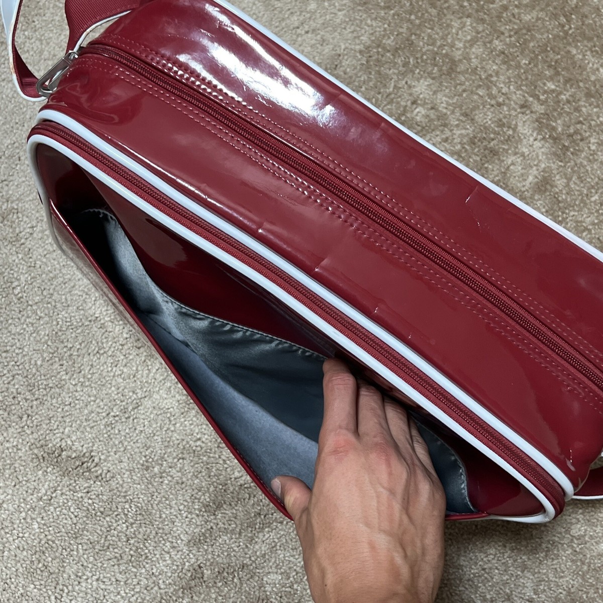 Rare Vintage 90s Nike Sample Patent Leather Messenger Bag Rare Vintage 90s Nike Sample Patent Leather Messenger Bag