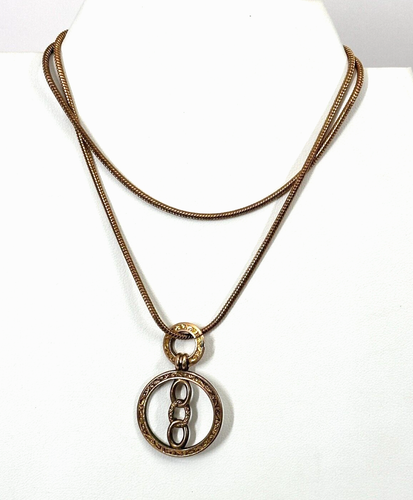 Necklace Daughters of Rebekah Lodge Odd Fellows Gold Tone Pendant Fob - Picture 2 of 8