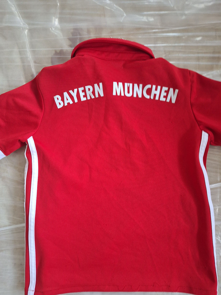 FC Bayern Munchen 2016 2017 Home Jersey Adidas Red Shirt Size Boys