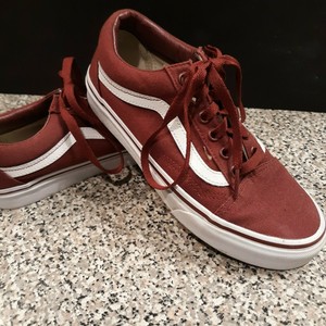 burgundy vans old skool mens