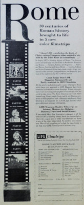 Vintage 1963 Ad Life Filmstrips Rome 22 Choices Museum Quality History Photos