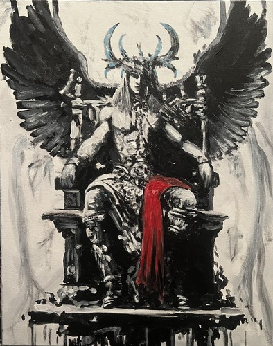 “Reign”, Art Original Painting Stretched Canvas #michaelscottwoodcock 16” X 20” - Picture 3 of 3