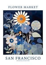 Flower Market Botanical San Francisco Wall Art Print Poster Home Decor A4