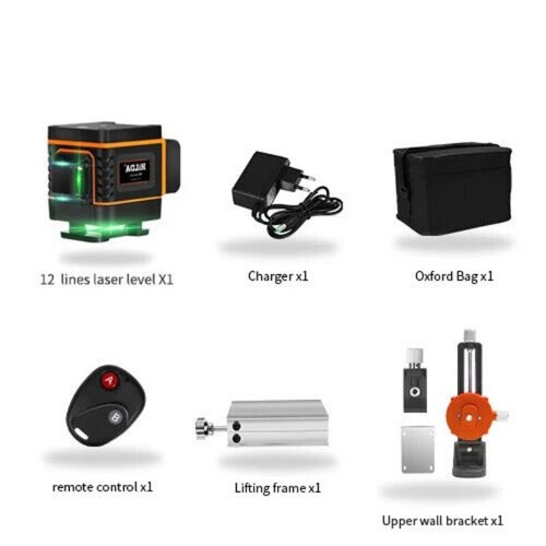 Laser Level 12 Lines 3D Level Self-Leveling 360 Horizontal And Vertical Cross DE - Bild 33 von 47