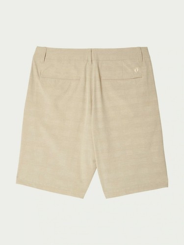 Pantaloncini ibridi da uomo Hang Ten, in twill marrone chiaro (taglia 32) CR - Foto 5 di 6
