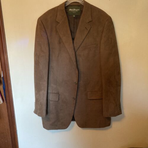 Norm Thompson Suede Sports Coat Size 42 XL In Bro… - image 1