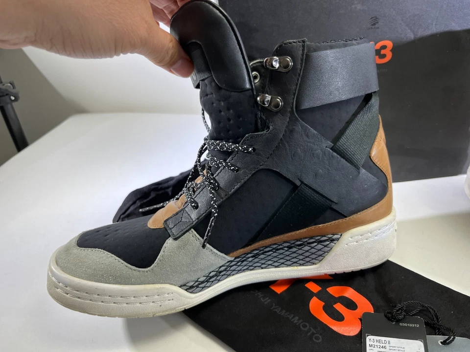 Hombres 7.5US Y-3 Zapatillas de Corte Alto Sostenidas Ii Top Hombres Tenis Yohji Yamamoto DS68 Foto 2 de 4