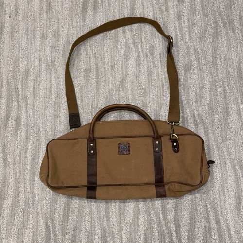 Aaron Leather Goods Canvas And Leather Messenger Bag eBay